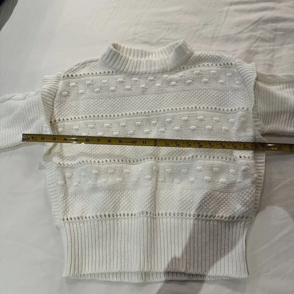 White Sweater Women's M Ana A New Approach